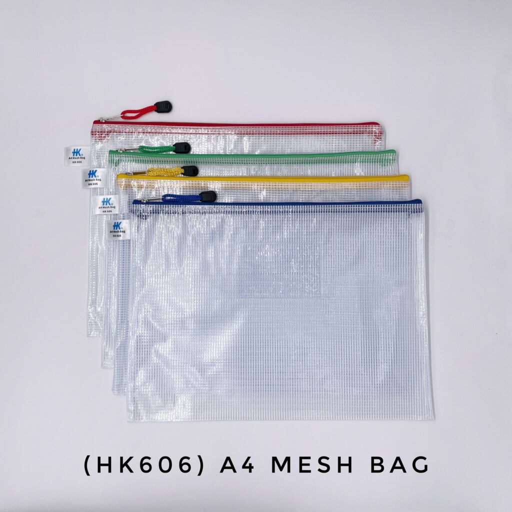 A4 Double Zip Canvas Mesh Bag – Hua Kee Paper Products Pte Ltd
